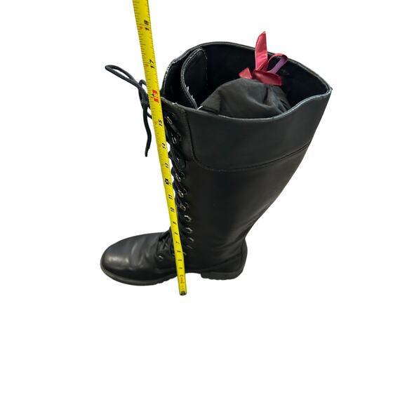 Timberland Women’s Knee Lace Up Black Combat Leather Boots Size 8 - Picture 10 of 10